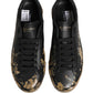 Dolce & Gabbana Black Portofino Mud Effect Low Top Sneakers Shoes