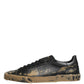 Dolce & Gabbana Black Portofino Mud Effect Low Top Sneakers Shoes