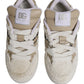 Dolce & Gabbana White Beige Faux Shearling Low Top Sneakers Shoes