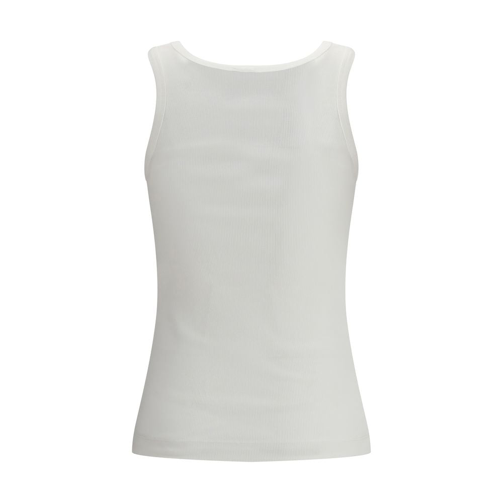 PINKO White Cotton Tank Tops
