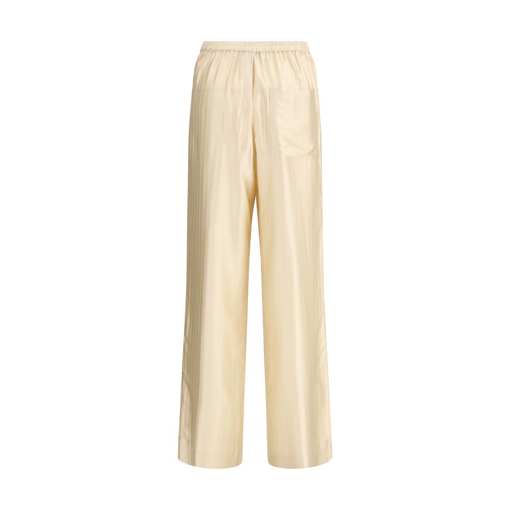Loulou De Saison Beige Viscose Casual Pants