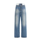 MM6 Blue Cotton Straight-Leg Jeans