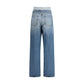 MM6 Blue Cotton Straight-Leg Jeans
