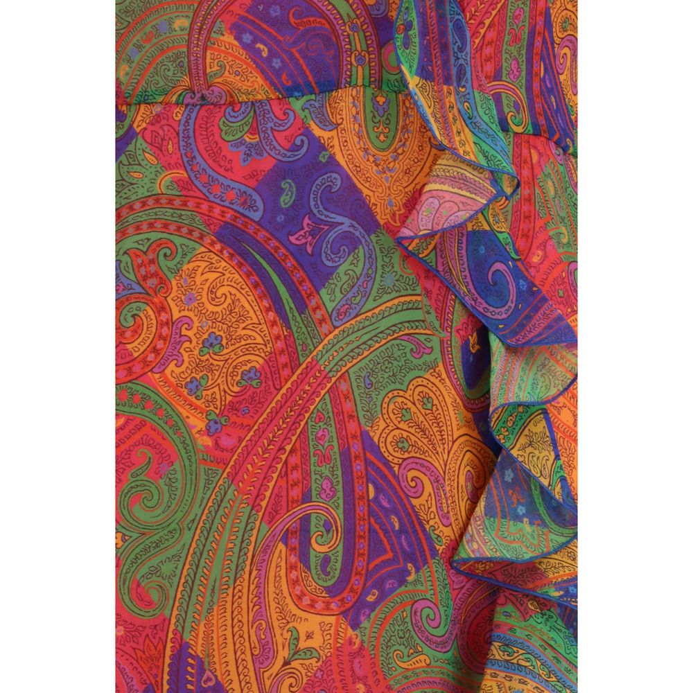 Etro Multicolor Silk Casual Dress