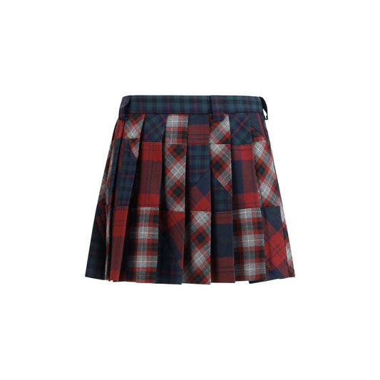 Miu Miu Multicolor Fleece Wool Mini Skirt