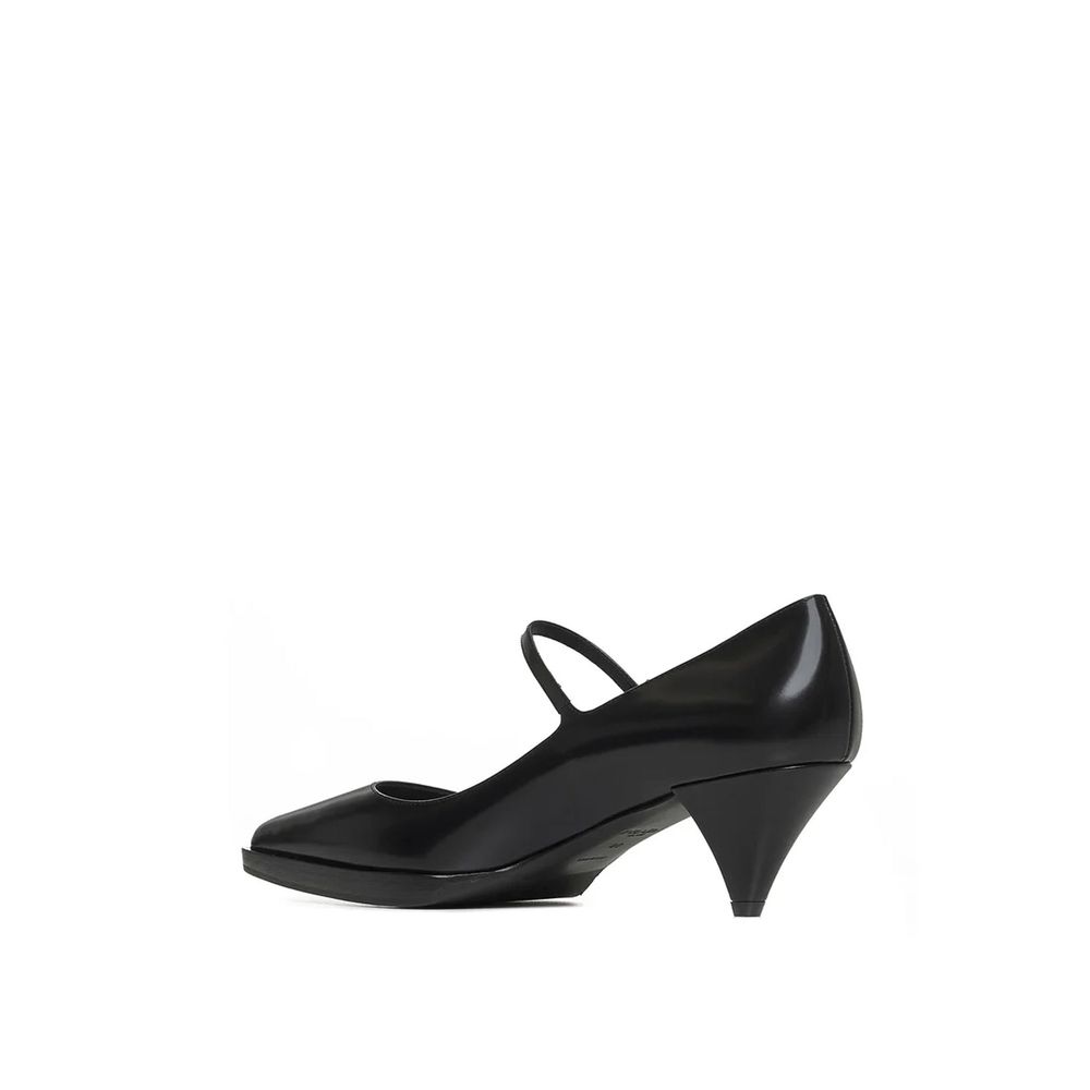 Prada Black Calfskin Mid Heel Pumps