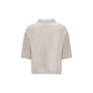Allude Beige Cashmere Polo Shirt