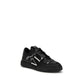 Valentino Garavani Black Calf Leather Bos Taurus Low Top Sneakers