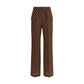 P.A.R.O.S.H. Brown Silk Casual Pants