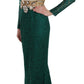 Dolce & Gabbana Crystal Gold Belt Lace Sheath Gown Dress