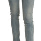 PLEIN SUD Light Blue Washed Mid Waist Skinny Denim Jeans