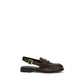 Miu Miu Brown Calf Leather Bos Taurus Slip-On Loafers