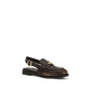 Miu Miu Brown Calf Leather Bos Taurus Slip-On Loafers