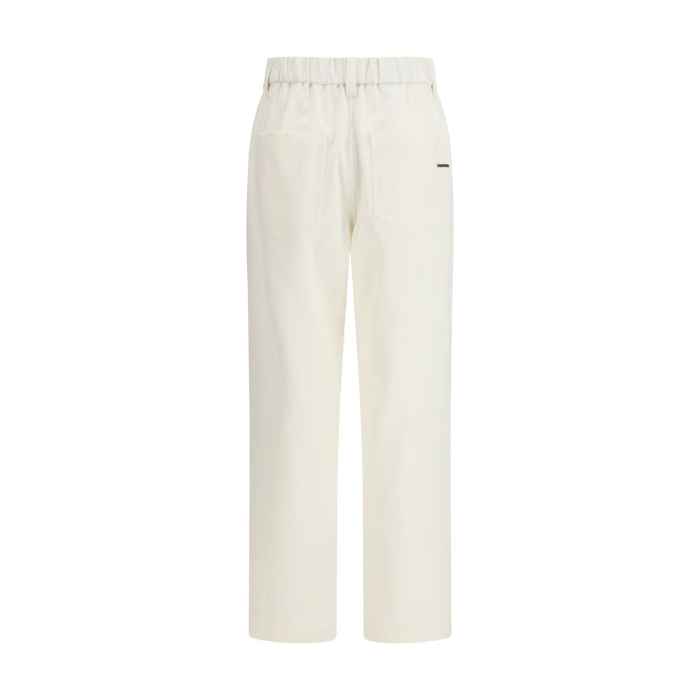 Brunello Cucinelli Beige Cotton Casual Pants