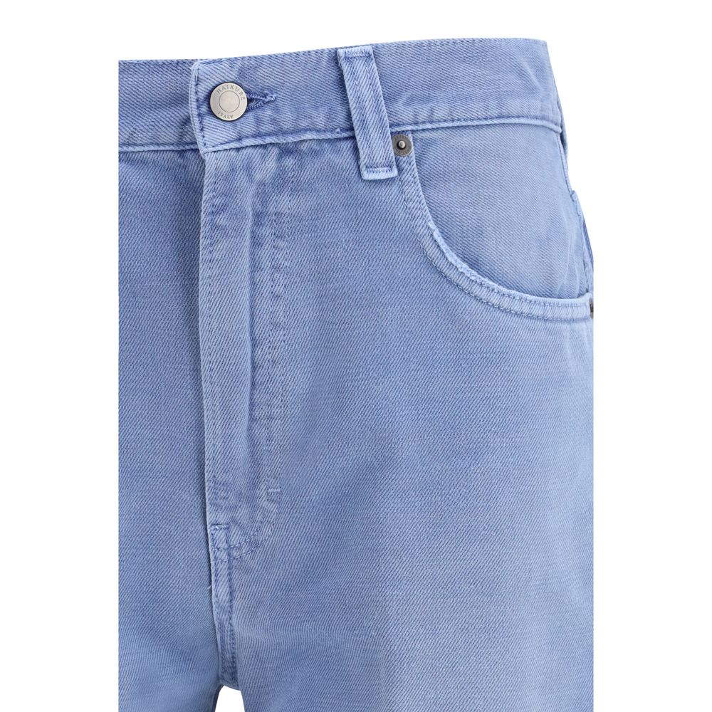 Haikure Blue Cotton Relaxed Fit Jeans