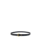 Saint Laurent Black Calf Leather Bos Taurus Thin Belt