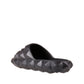 Valentino Garavani Black Rubber Slippers