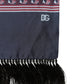 Dolce & Gabbana Multicolor Geometric Pattern Silk Fringe 142cm X 15cm Scarf