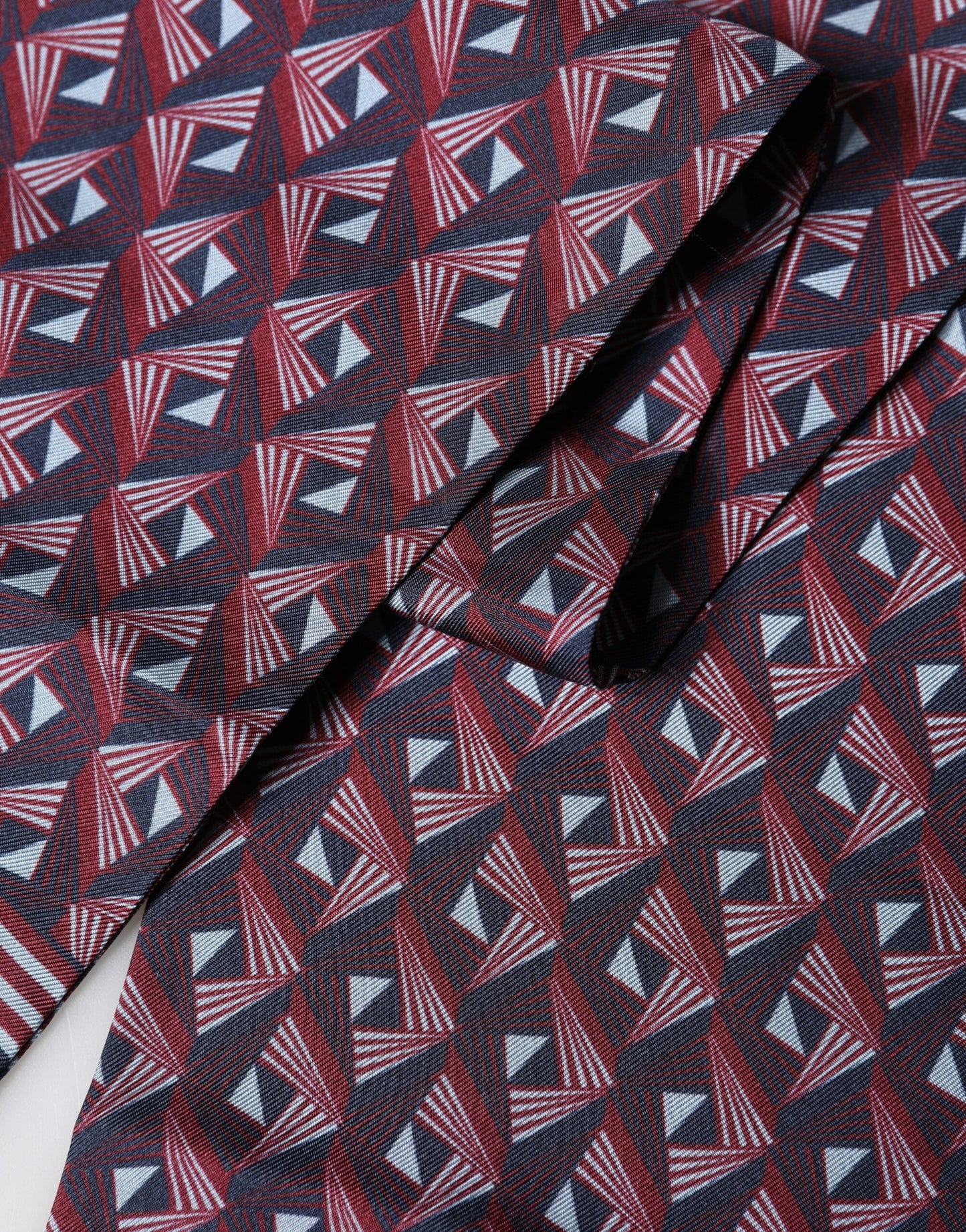 Dolce & Gabbana Multicolor Geometric Pattern Silk Fringe 142cm X 15cm Scarf