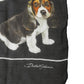Dolce & Gabbana Black Modal Wool Dog Print Fringed 178cm x 64cm Scarf