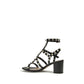 Valentino Garavani Black Calf Leather Bos Taurus Platform Sandals