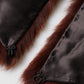Dolce & Gabbana Brown Mink Fur Collar Women Neck Wrap 60cm x 14cm  Scarf