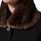 Dolce & Gabbana Brown Fur Shoulder Collar Neck Wrap 60cm x 14cm Scarf