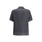 Versace Gray Silk Pattern Shirt