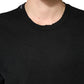 Dolce & Gabbana Black Cotton Crewneck Short Sleeve  T-Shirt