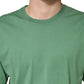 Dolce & Gabbana LightGreen Cotton Crewneck Short Sleeve T-Shirt