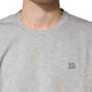Dolce & Gabbana Grey Cotton Crewneck Short Sleeve T-Shirt