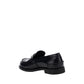 Miu Miu Black Calf Leather Bos Taurus Slip-On Loafers
