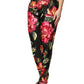 Dolce & Gabbana Black Floral Silk Mid Waist Tailored Trousers Pants