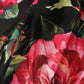 Dolce & Gabbana Black Floral Silk Mid Waist Tailored Trousers Pants