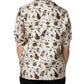 Dolce & Gabbana Beige Musical Instrument Print Short Sleeve Top