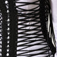 Dolce & Gabbana Black Lace-Up Drawstring Bustier Corset Top