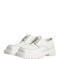 Dolce & Gabbana White Leather Chunky Sole Derby Shoes