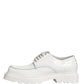 Dolce & Gabbana White Leather Chunky Sole Derby Shoes