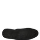 Dolce & Gabbana Black Wool Cashmere Red Quilted Slippers Shoes