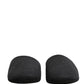 Dolce & Gabbana Anthracite Wool Cashmere Quilted Slippers Shoes