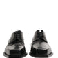 Dolce & Gabbana Black Matte Lace-Up Leather Dress Derby Shoes