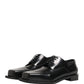 Dolce & Gabbana Black Matte Lace-Up Leather Dress Derby Shoes