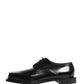Dolce & Gabbana Black Matte Lace-Up Leather Dress Derby Shoes