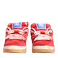 Dolce & Gabbana Red White Suede DG Logo Low Top Sneakers Shoes