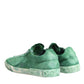 Dolce & Gabbana Green Suade DG Logo Sole Low Top Sneakers Shoes