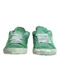 Dolce & Gabbana Green Suade DG Logo Sole Low Top Sneakers Shoes