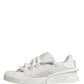 Dolce & Gabbana White Calfskin Leather Low Top Sneakers Shoes