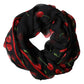 Dolce & Gabbana Black Cherry Print Silk Shawl Stole 190cm x 122cm Scarf
