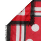 Dolce & Gabbana Red Polka Dot Print Square Stole 137cm x 134.5cm  Scarf