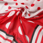 Dolce & Gabbana Red Polka Dot Print Square Stole 137cm x 134.5cm  Scarf